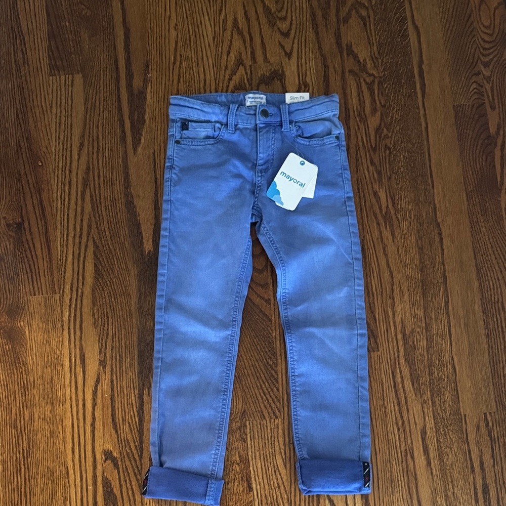 Mayoral Kids slim fit Blue Jeans brand new size 7
